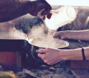 hot water